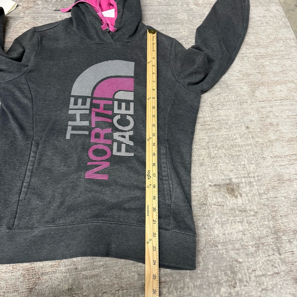 The North Face Charcoal and Pink Hooded Sweatshirt - Picture 8 of 9